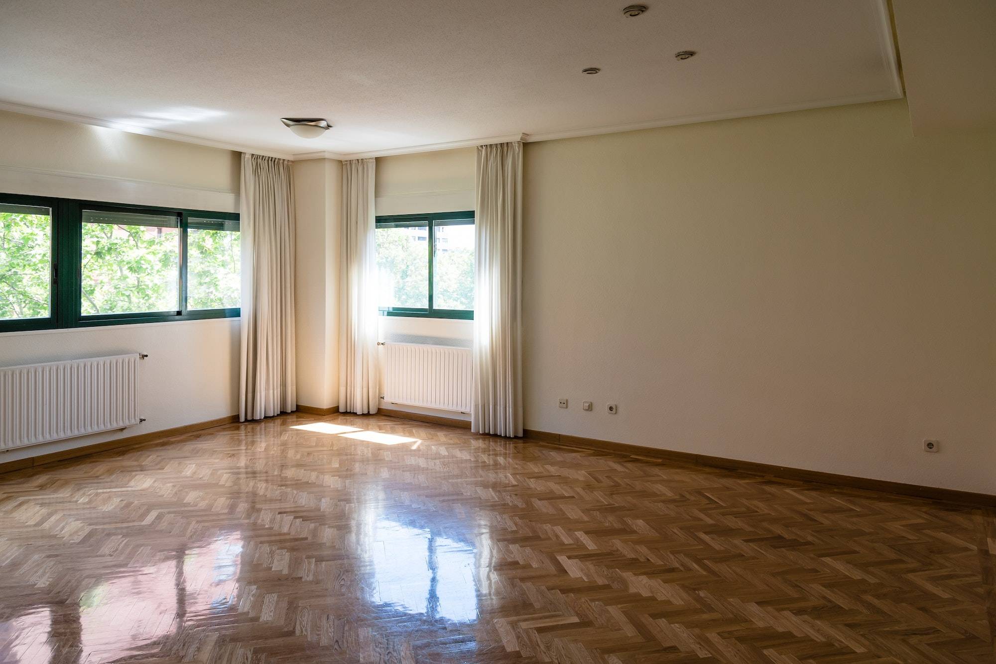 Interior view of empty house for sale